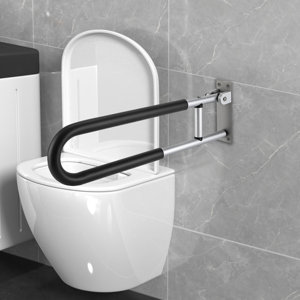 JOYDING 23.6" Foldable Handrail Grab Bars Wall Mounted Toilet Safety ...